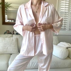 Vintage Oscar De La Renta Satin Sleep Set